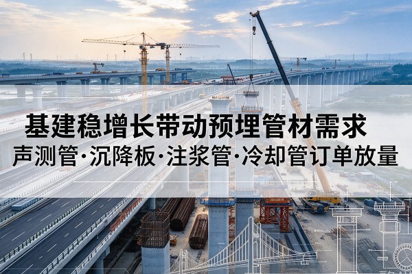 洛浦基建稳增长带动预埋监测管材需求，声测管、沉降板、注浆管订单持续放量